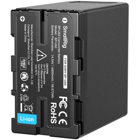 SmallRig 4670 BP-U60 - zamiennik akumulatora Sony BP-U60, 6800 mAh, 99Wh, do kamer Sony_2